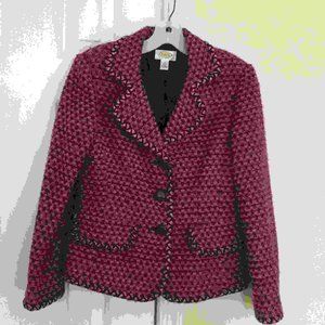 Talbots Pink-Black Pretty Pattern Jacket